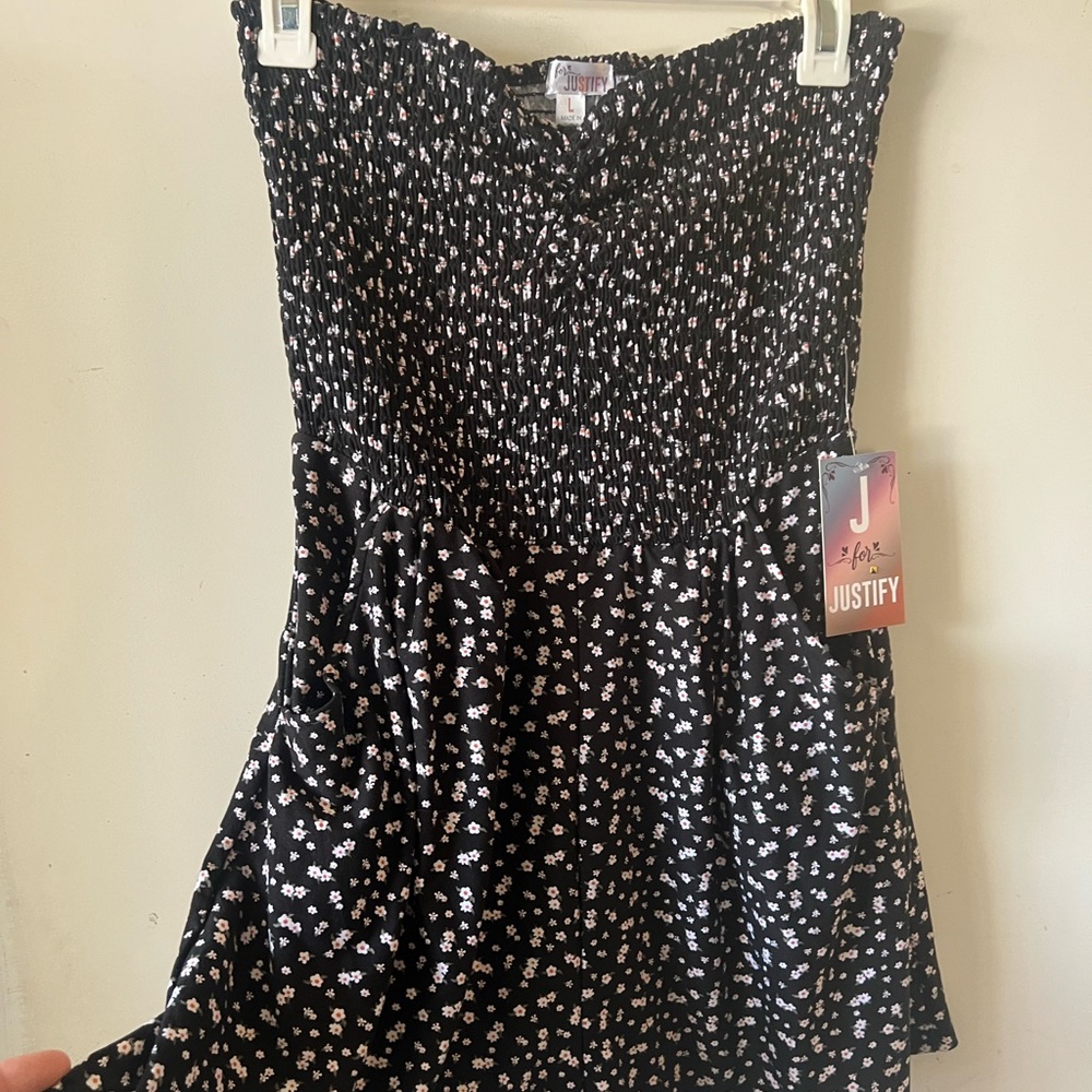 Black Floral Romper